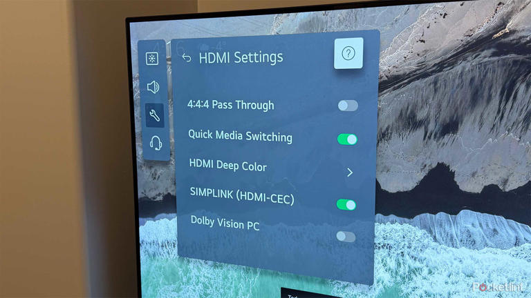 HDMI settings on an LG smart TV.