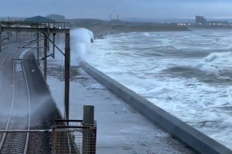 Glasgow trains cancelled after sea waves crash onto overhead lines