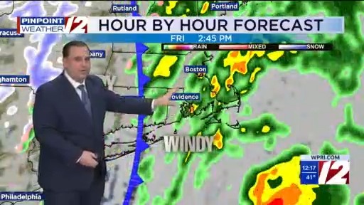 WPRI 12 Weather Forecast for 12/17/25: Clouds to sun this afternoon, gusty