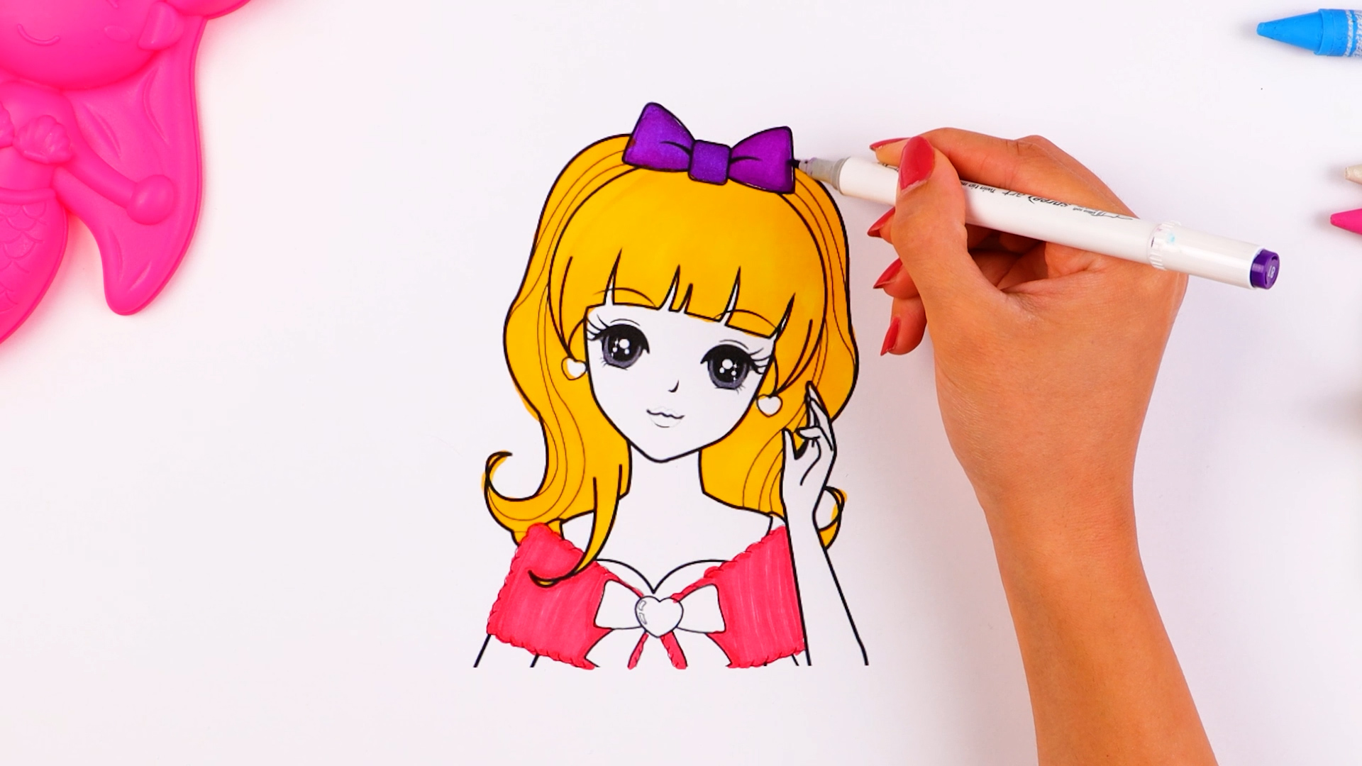 coloring-a-drawing-of-barbie