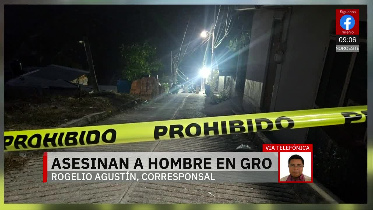 Asesinan a balazos a un hombre afuera de su casa en Guerrero