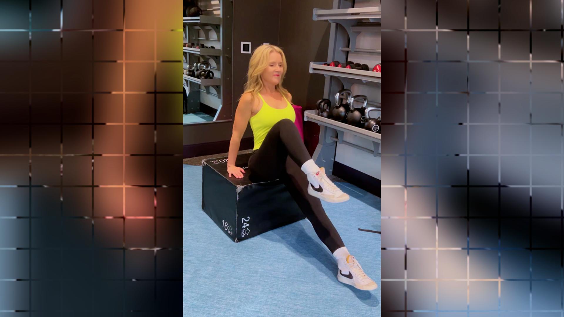 3 easy chair yoga moves to fire up abs & legs (no floor work!)