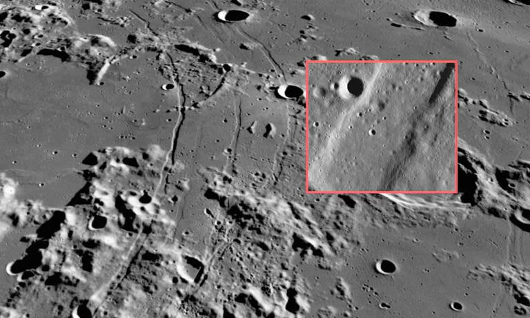 Unreleased new images show how the moon split apart billions of years ago