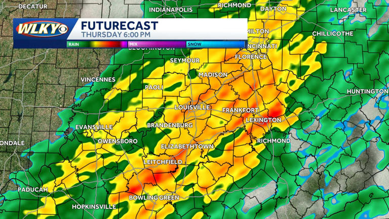 Impact weather returns Thursday; gusty showers, brief blast of cold