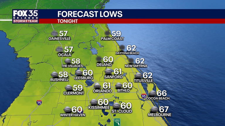 Orlando weather: Cold front to bring showers to Central Florida before ...