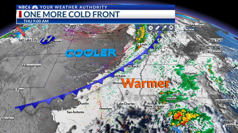 Thursday cold front to bring a little more rain