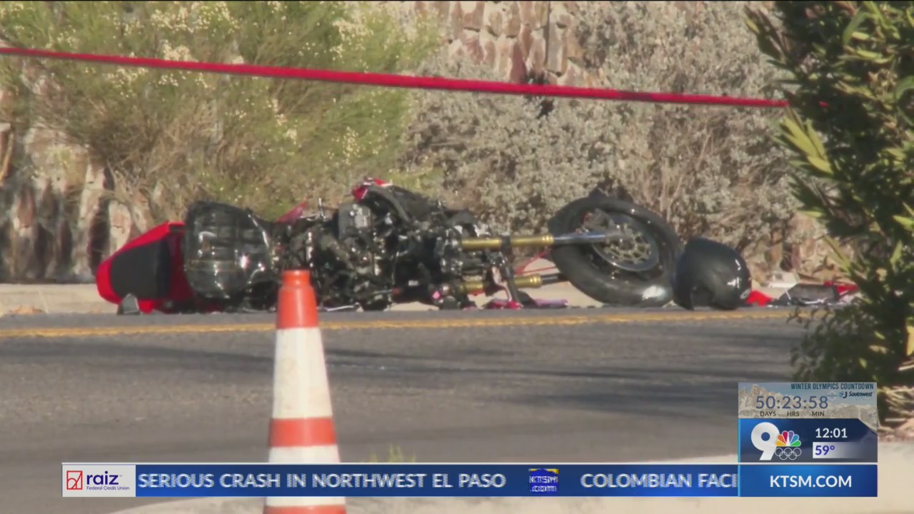 Motorcycle crash in northwest El Paso leaves 1 person seriously hurt