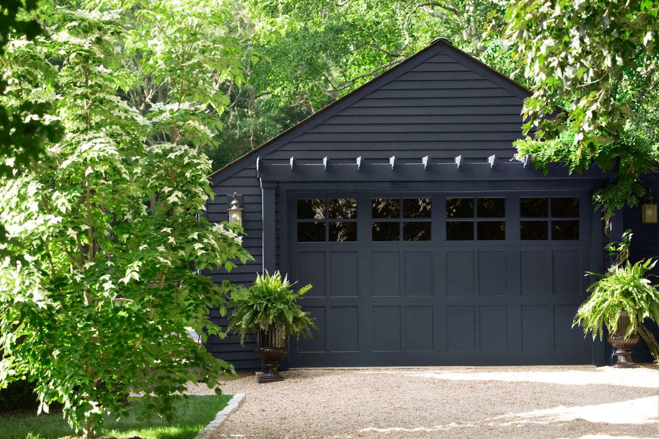 Garage door with Hale Navy