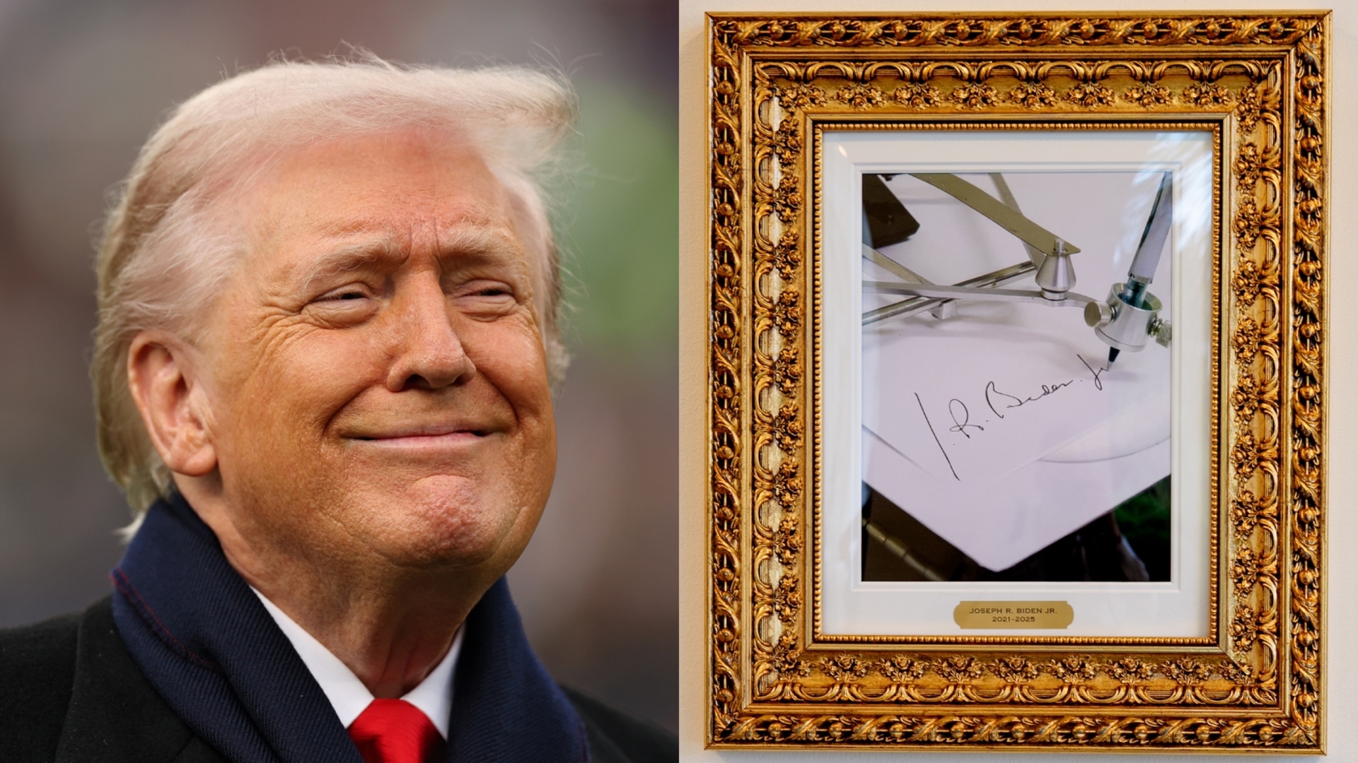 'Worst president in American history': Trump adds signage under ...