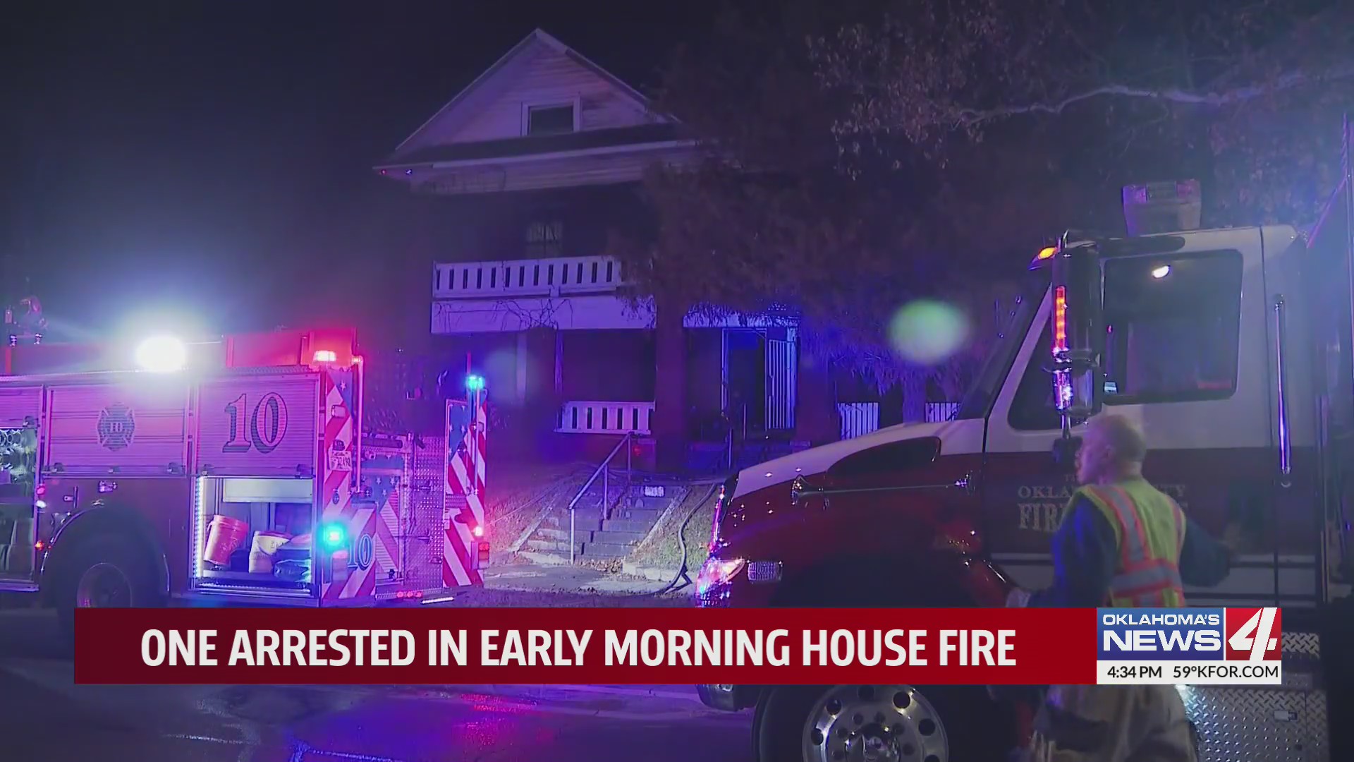 One arrested in early morning house fire