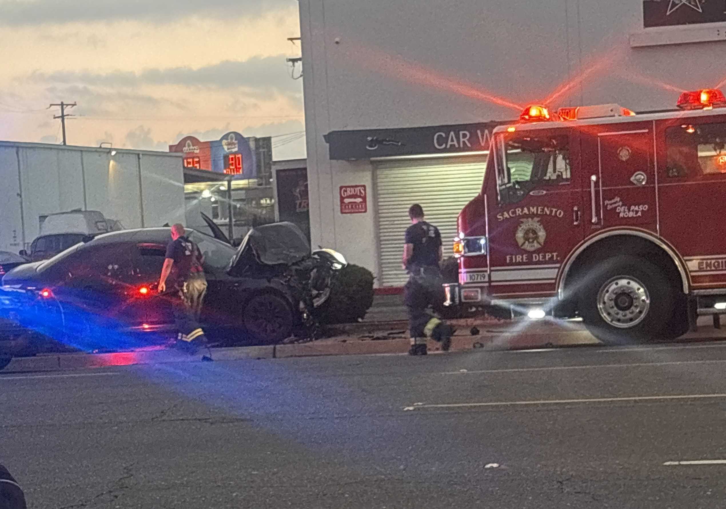 Man injured in north Sacramento shooting and crash, police say