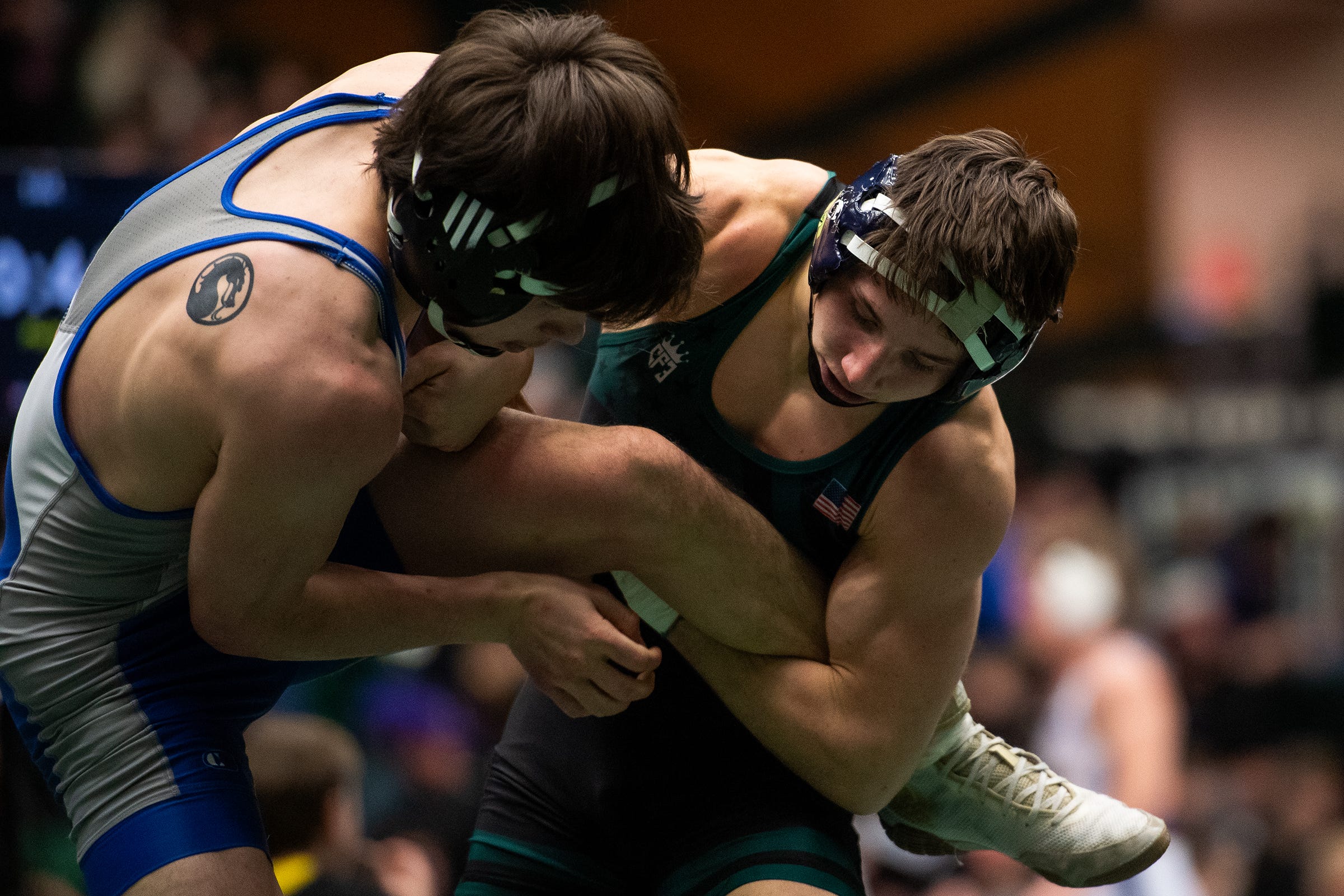 Fossil Ridge wrestler Tristan Gauvin is Blue FCU Boys Athlete of Week