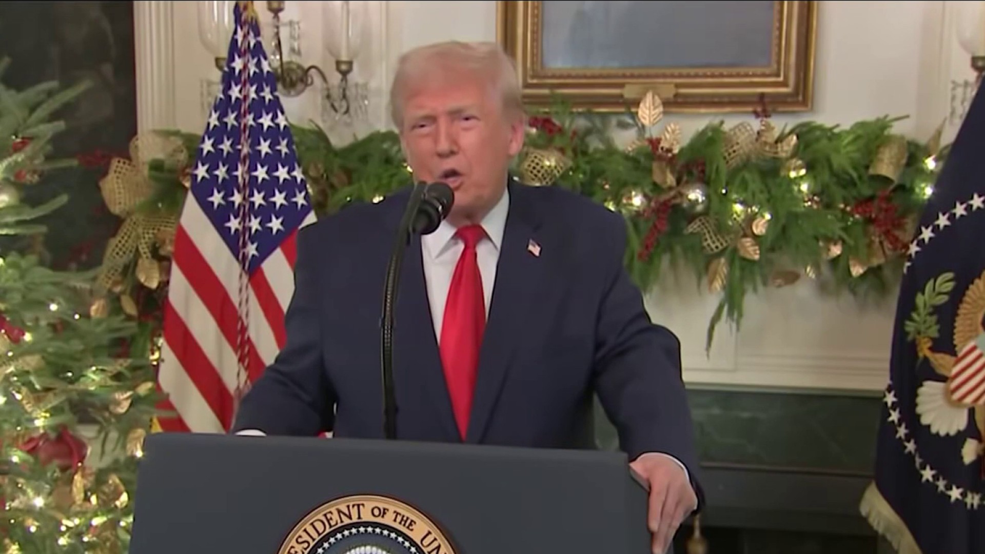 President Trump defends his economic policies in an 18-minute national ...