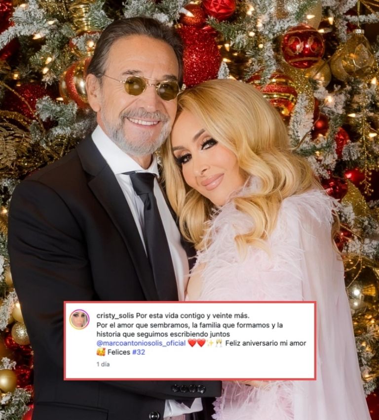 Marco Antonio Solís celebra 32 años de casado con Cristy dedicándose ...