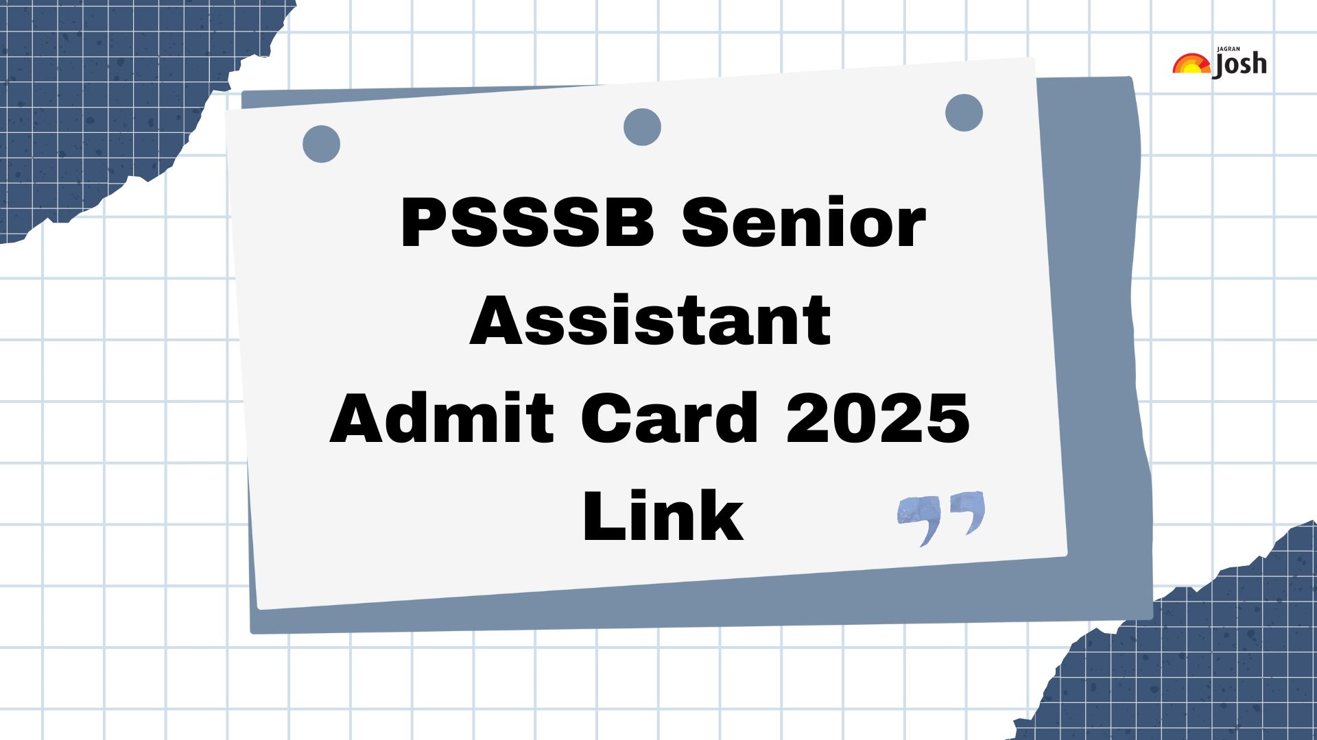 PSSSB सीनियर असिस्टेंट एडमिट कार्ड 2025 out: sssb.punjab.gov.in से ...