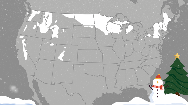White christmas weather 2025
