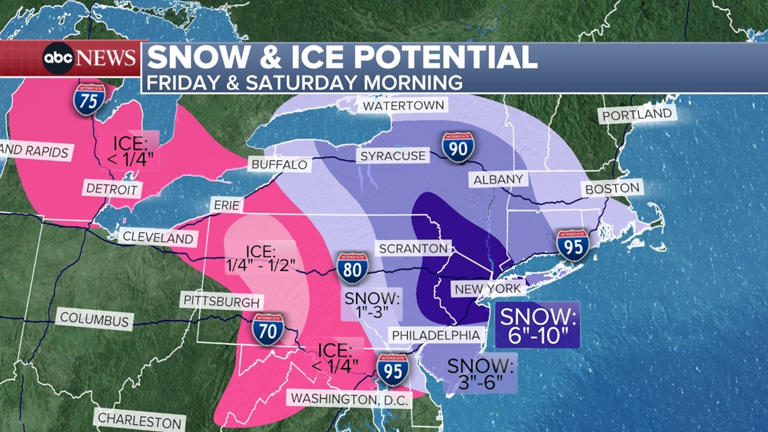 Major winter storm predicted to bring snow, ice to Midwest and Northeast