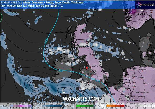 Snow weather maps show huge blizzard blanketing UK with 5 inches from ...