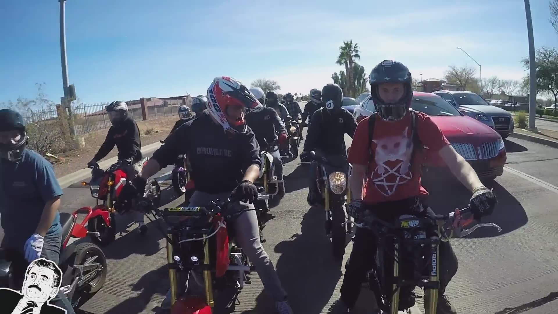 Mini bike practice session results in tumble and minor damage