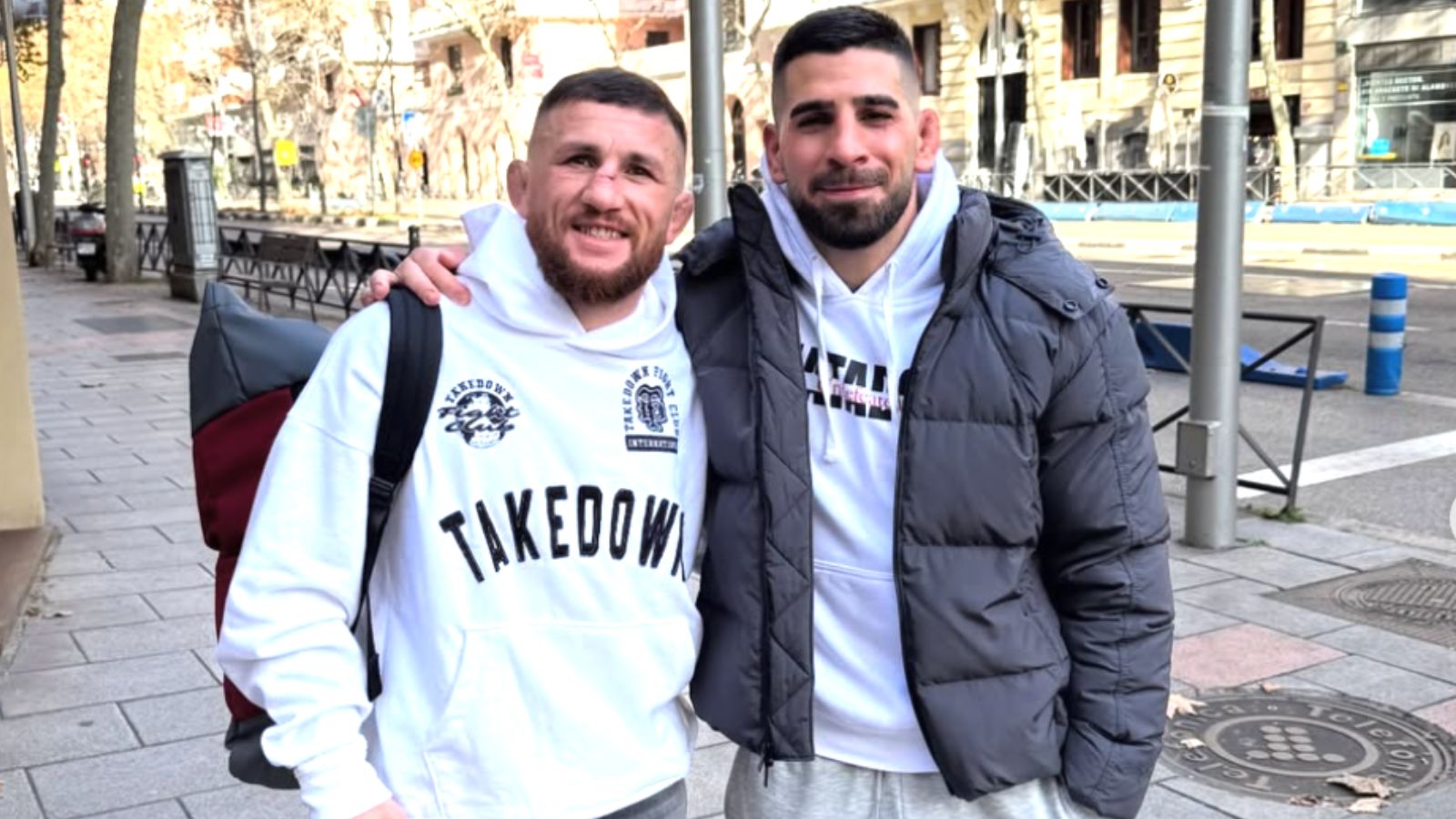 Merab Dvalishvili trains with Ilia Topuria during Madrid visit