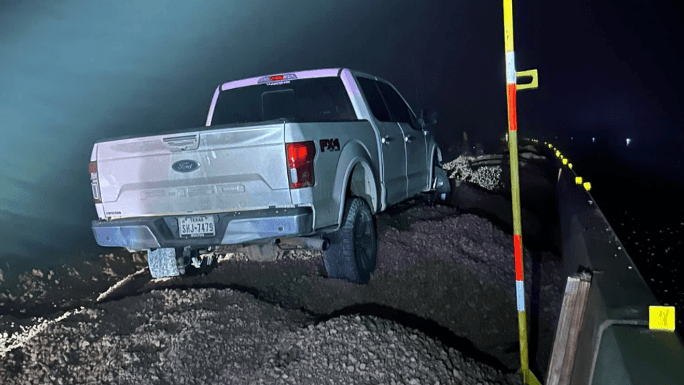 Stuck between rocks and a hard place on the Dam B Bridge