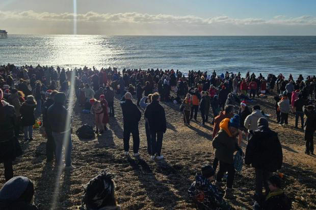 People take the plunge for Christmas Day swim