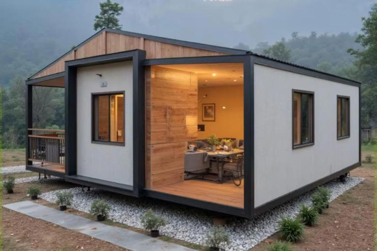 You can get a cozy, cabin-style tiny house from Amazon with a full ...