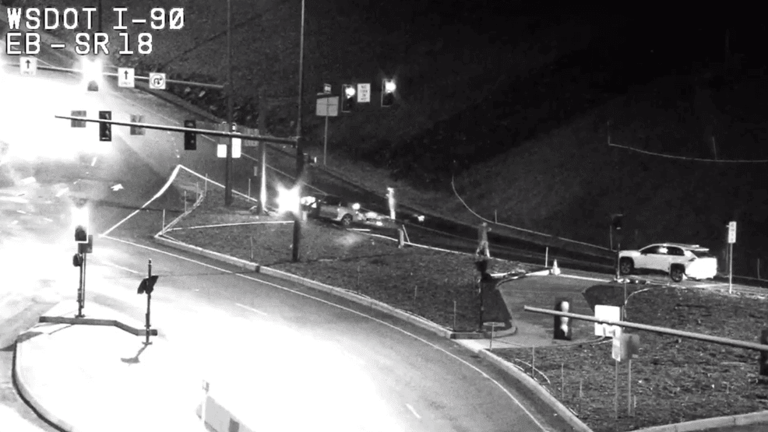 Driver flees after car crashes into pole near SR 18 and I-90 early ...