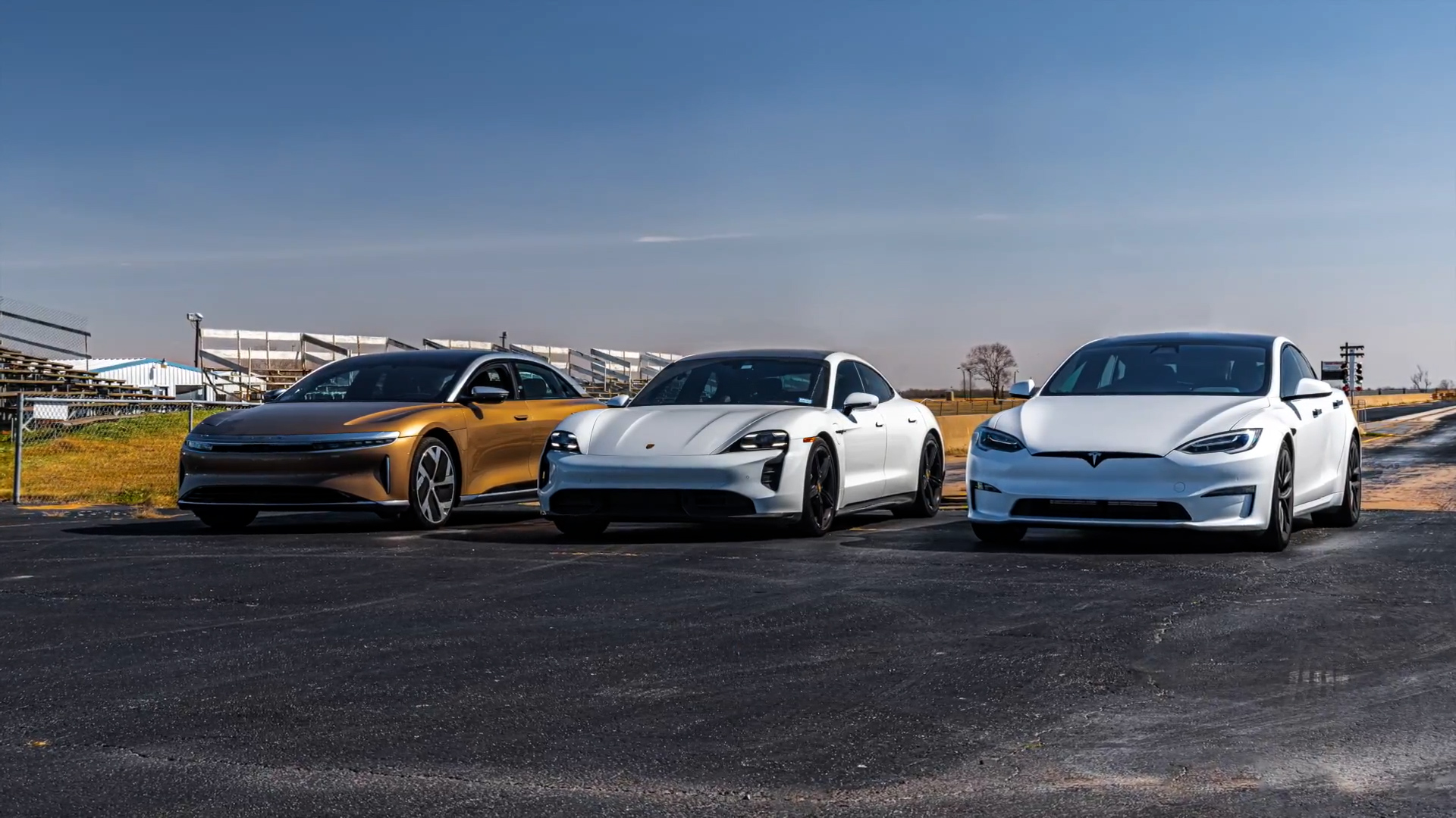 3,000 HP sedan showdown Lucid vs Plaid vs Taycan