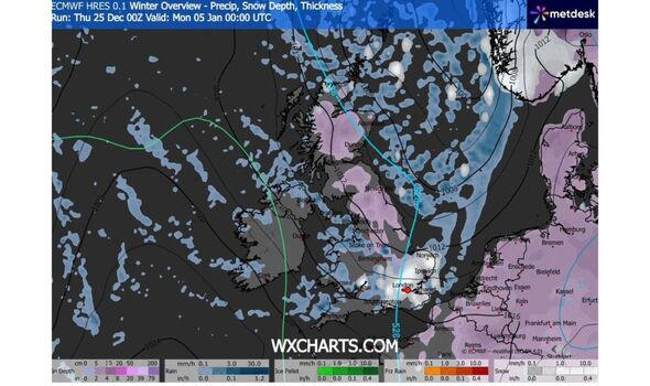 UK snow maps show 600-mile Arctic blast as far south as Sussex - full ...