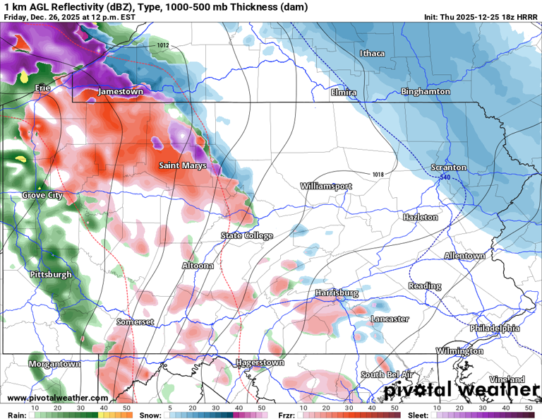 Final call forecast for snow & ice storm hitting Pennsylvania Friday