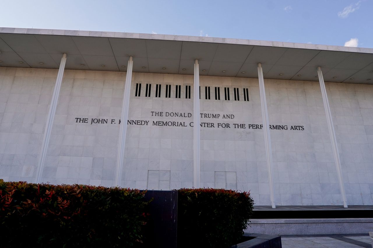 Donald Trump's name added to the John F. Kennedy Memorial Center for the Performing Arts