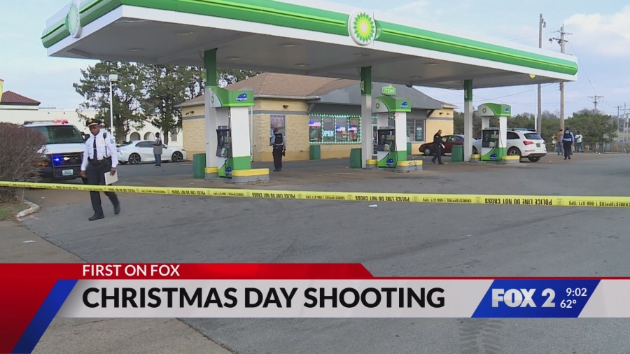 1 person shot at gas station along S Kingshighway