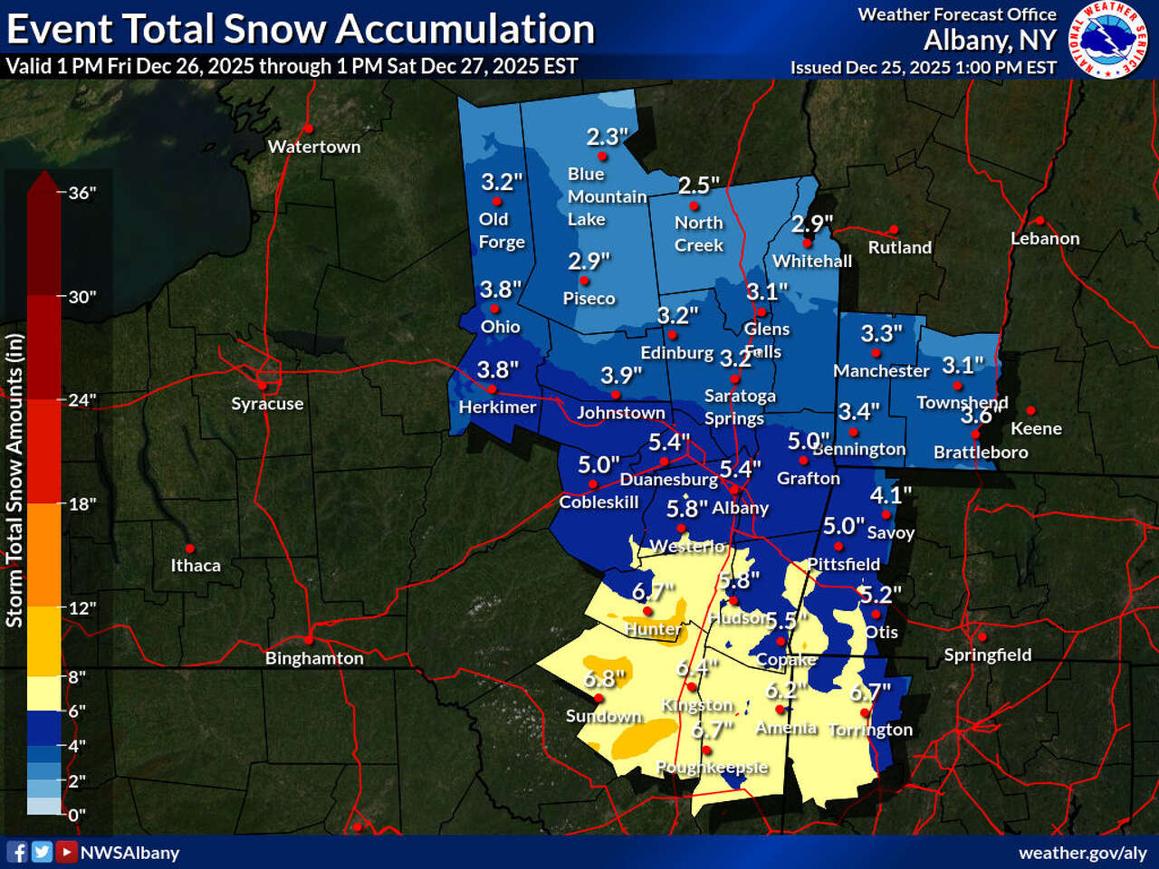 Snow tracker: Here