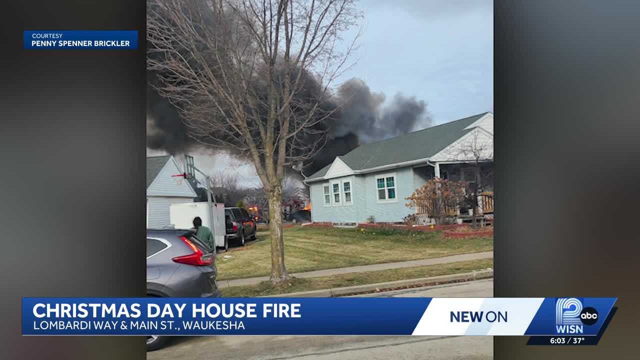 Crews respond to Christmas Day house fire in Waukesha