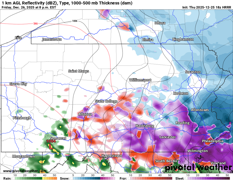 Final call forecast for snow & ice storm hitting Pennsylvania Friday