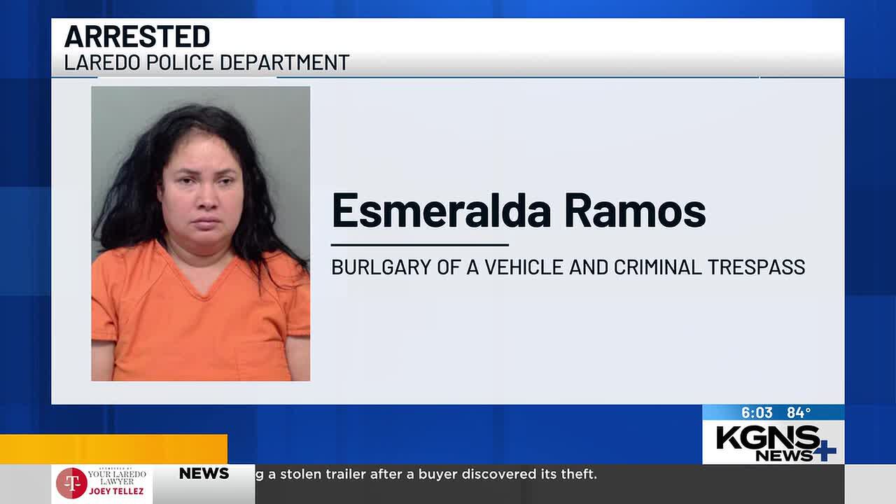 Laredo woman arrested for theft of a vehicle