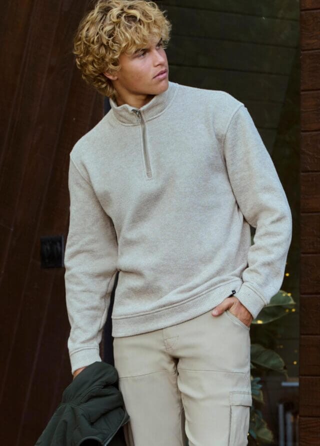 Sustainable quarter zip: How to wear the trend without overconsumption