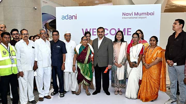 Gautam Adani praises workers' efforts as Navi Mumbai airport becomes ...