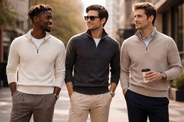 Sustainable quarter zip: How to wear the trend without overconsumption