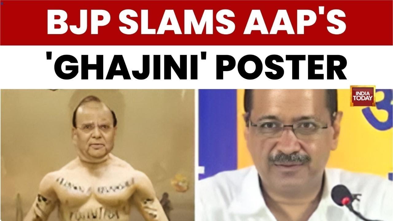 AAP's 'Ghajini' poster targets Delhi LG over pollution; BJP chief ...