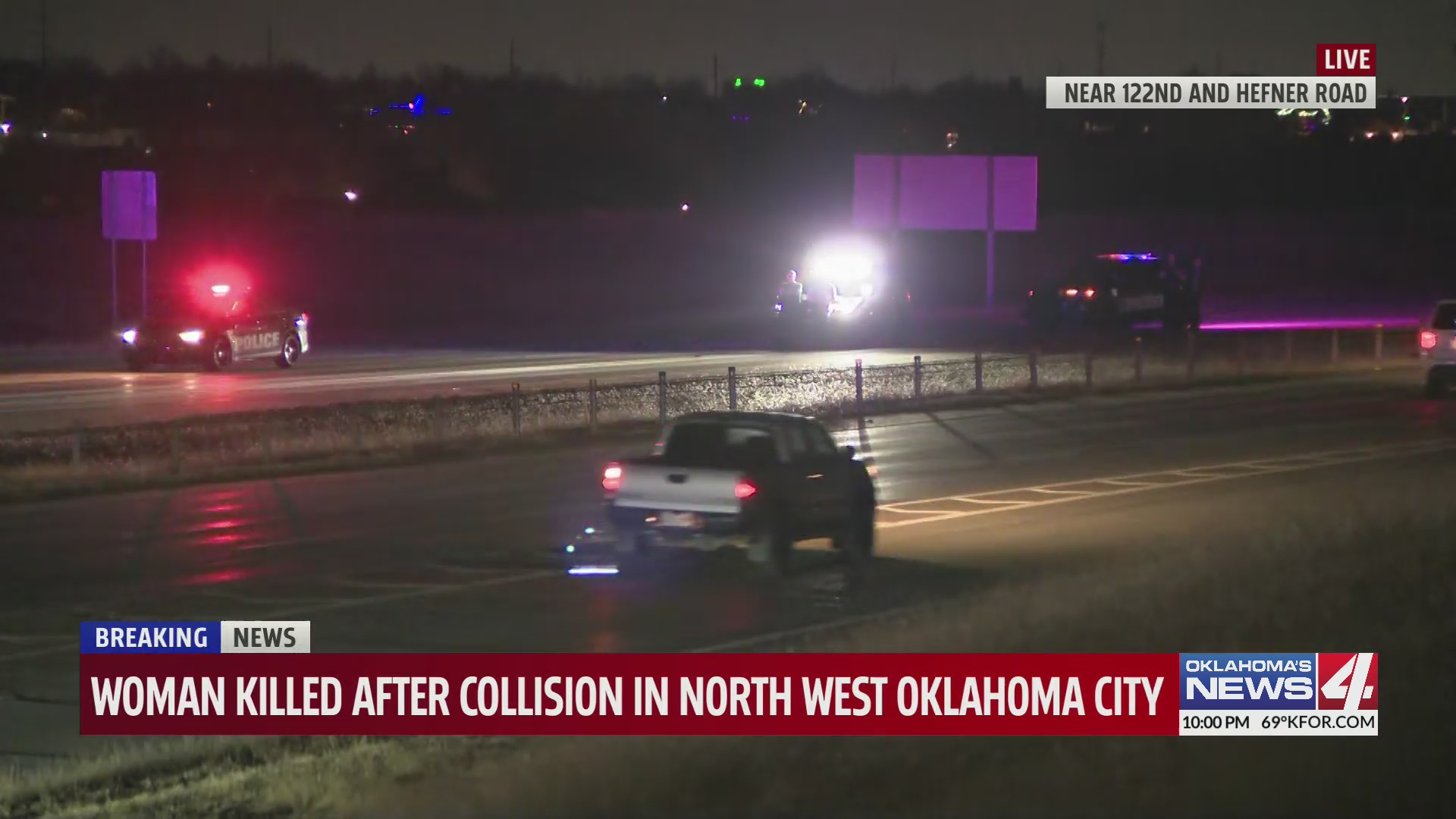Woman killed after collision in northwest Oklahoma City