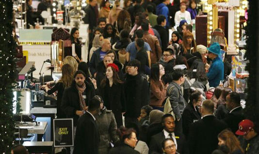 Shoppers in Boxing Day sales 
