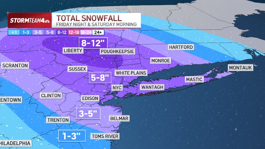 Snow storm forecast to dump up to 8 inches on NYC, NJ; travel ...