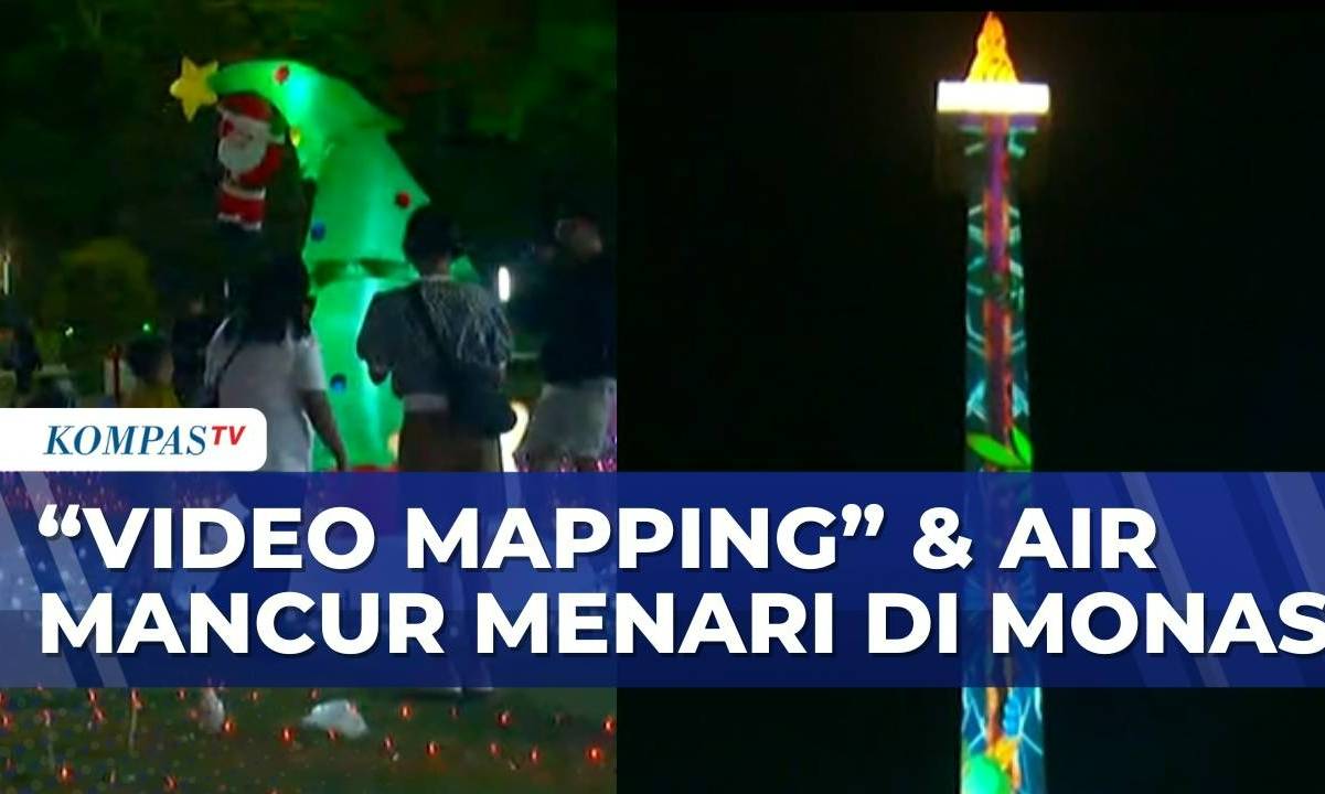 Pertunjukan video mapping dan air mancur menari di Monas | BERITA UTAMA