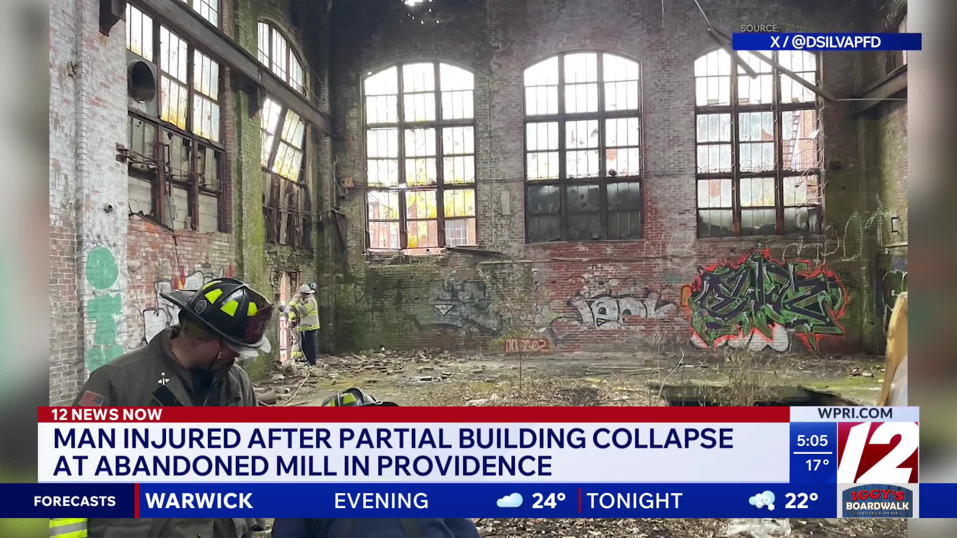 1 seriously injured after partial building collapse in Providence