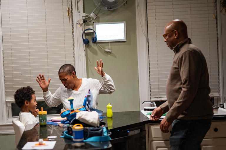 The Eastons at dinner Nov. 19.