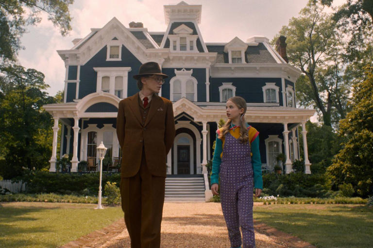 Courtesy of Netflix Jamie Campbell Bower as Henry Creel and Nell Fisher as Holly Wheeler in Stranger Things: Season 5.