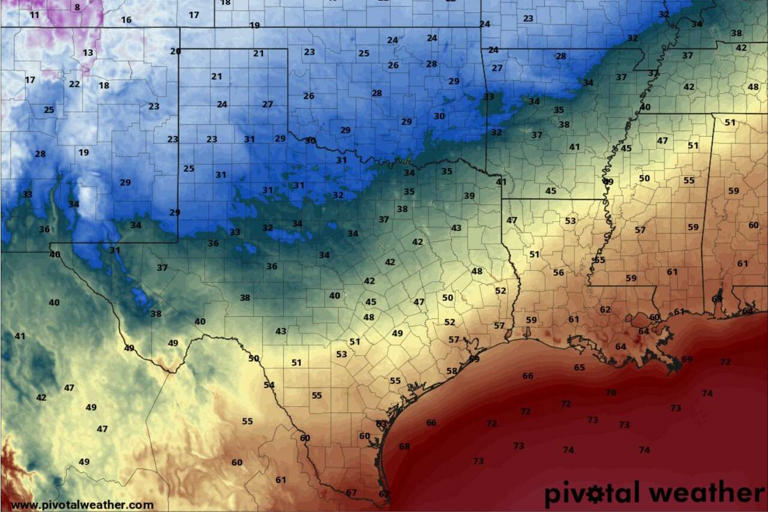 South Texas stays oddly warm but watch for cold front and possible ...