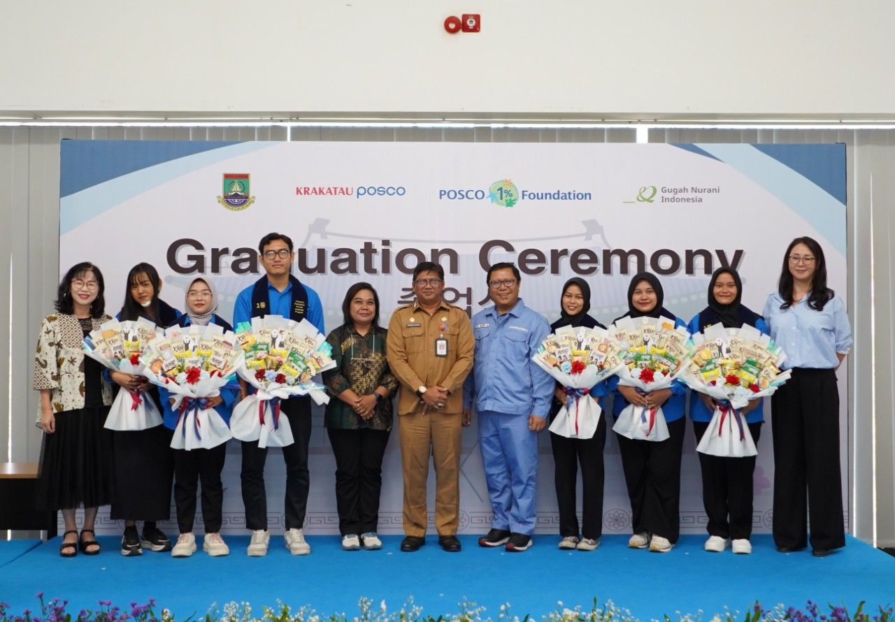 POSCO 1% Foundation Luluskan 82 Peserta Program Bahasa Korea Angkatan Pertama di Cilegon